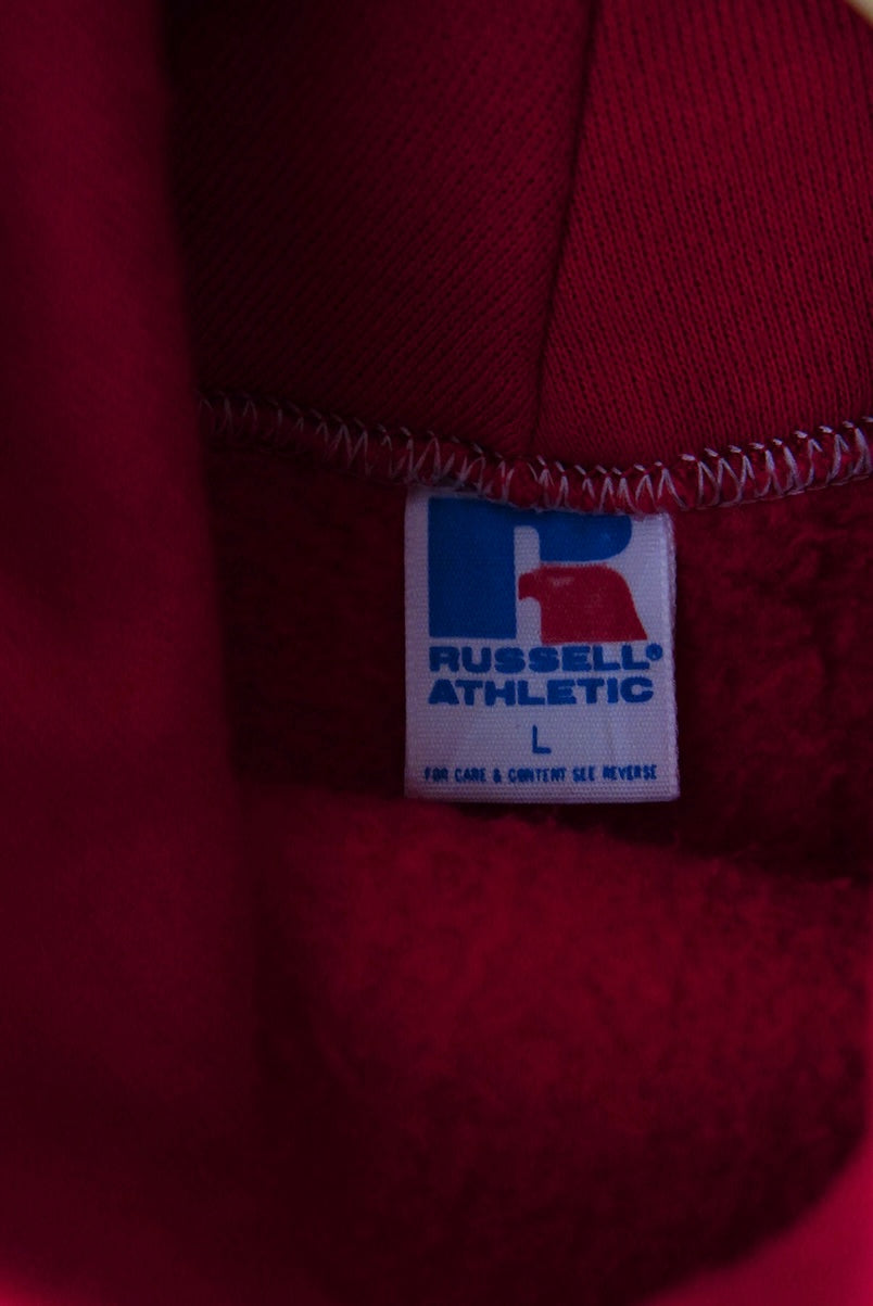 1980s Sweat hoodie in red