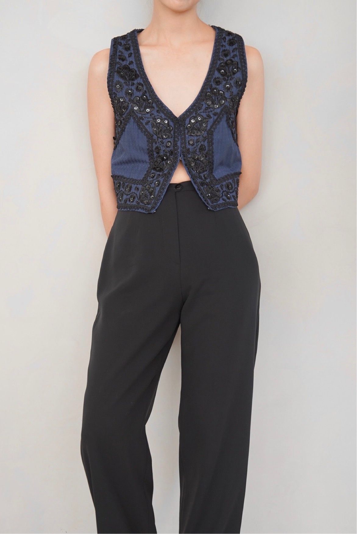 1960s Vintage, embroidered bijou vest