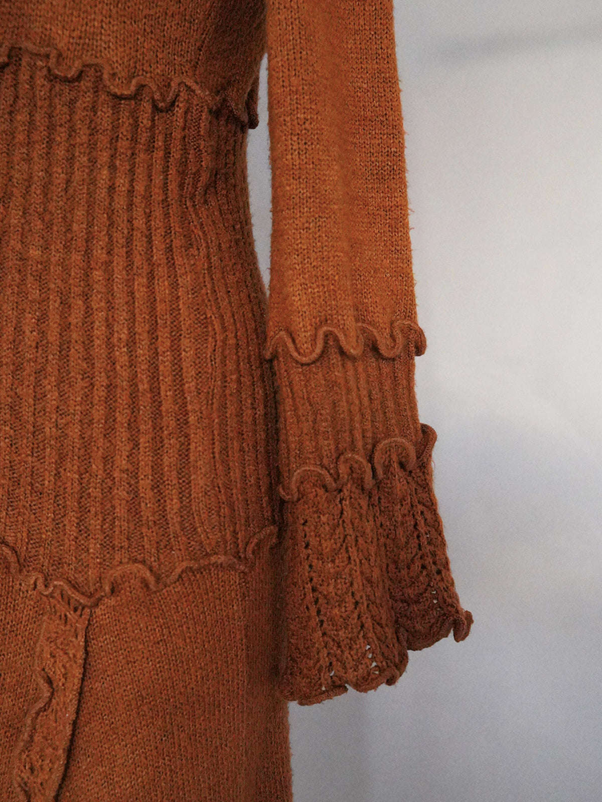 1990s Asymmetry knit tie dress