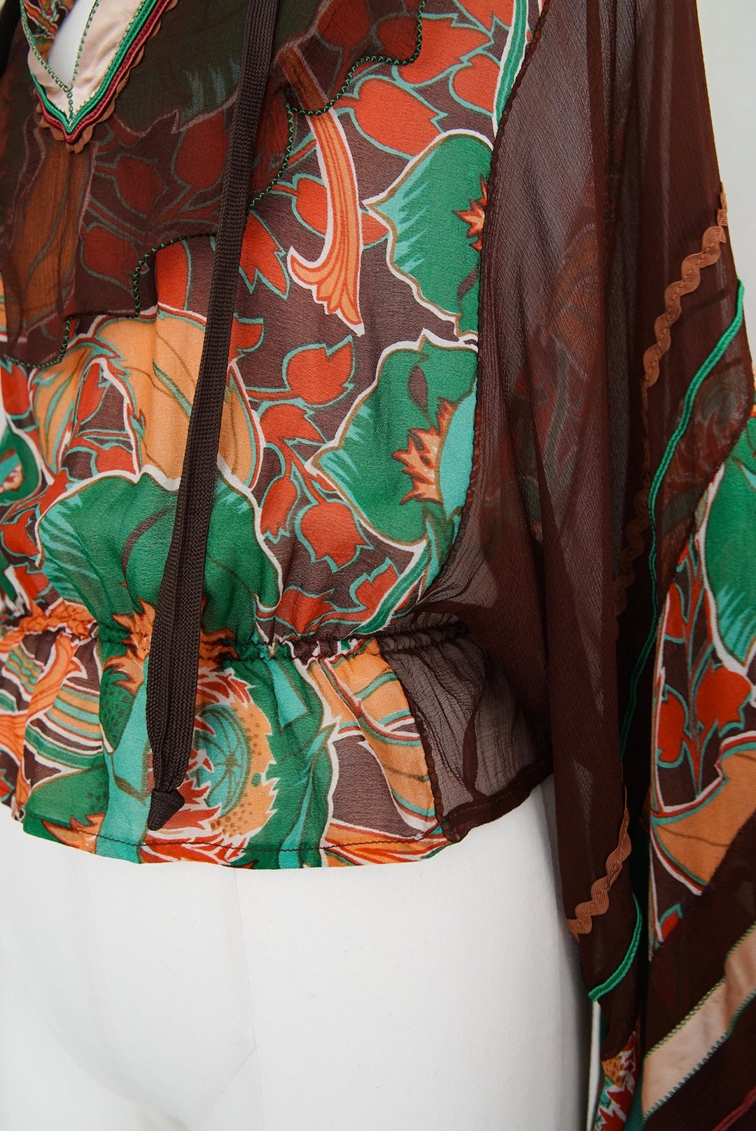 1970s London Vintage, liberty made couture blouse