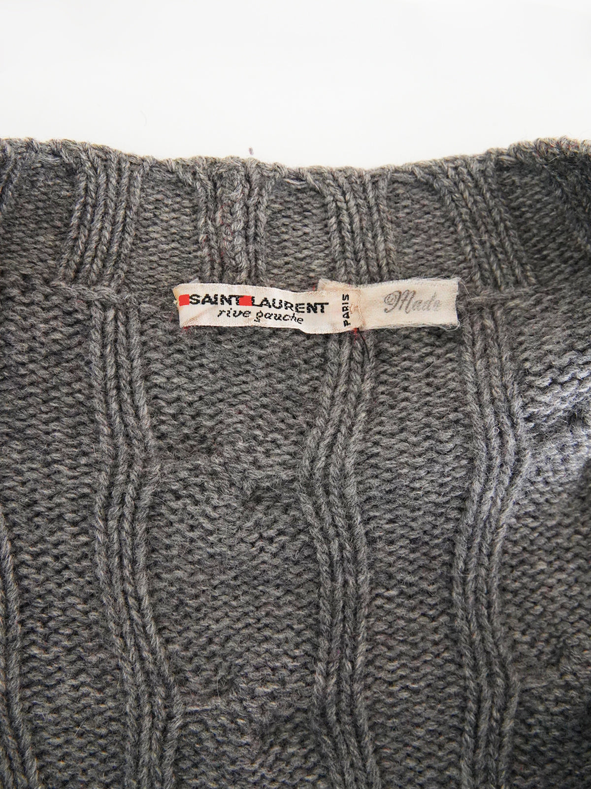1970s Yves Saint Laurent, cable knit cardigan