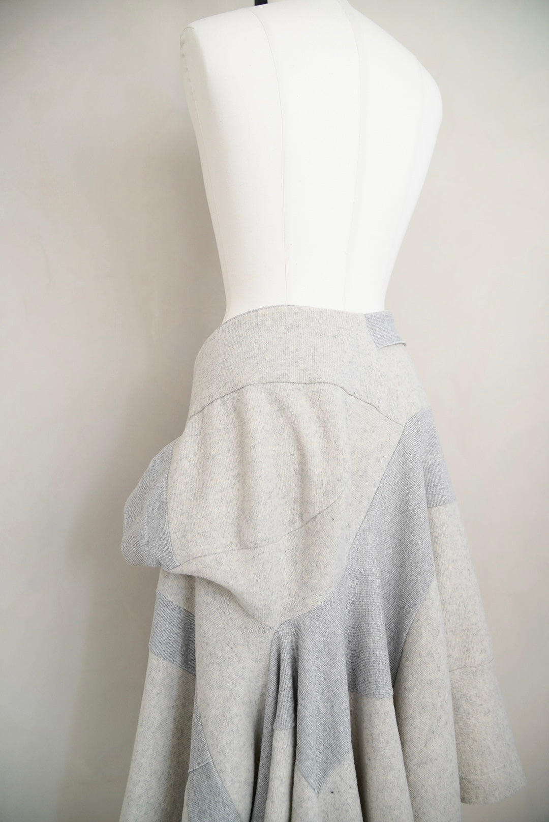 Early 2000s Y's, random patchworked sweat skirt