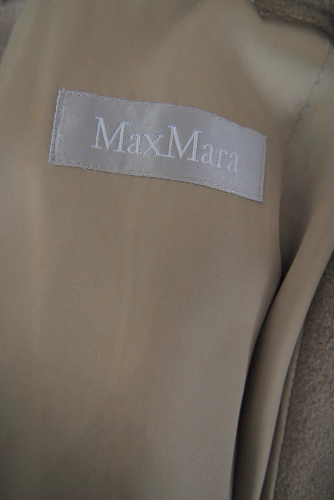 Early 2000s Max Mara, belted short hair long coat