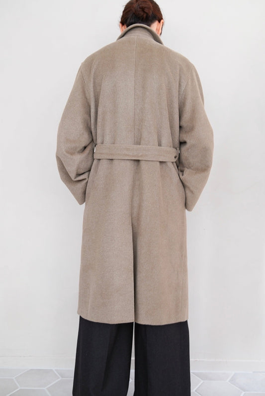 Early 2000s Max Mara, belted short hair long coat