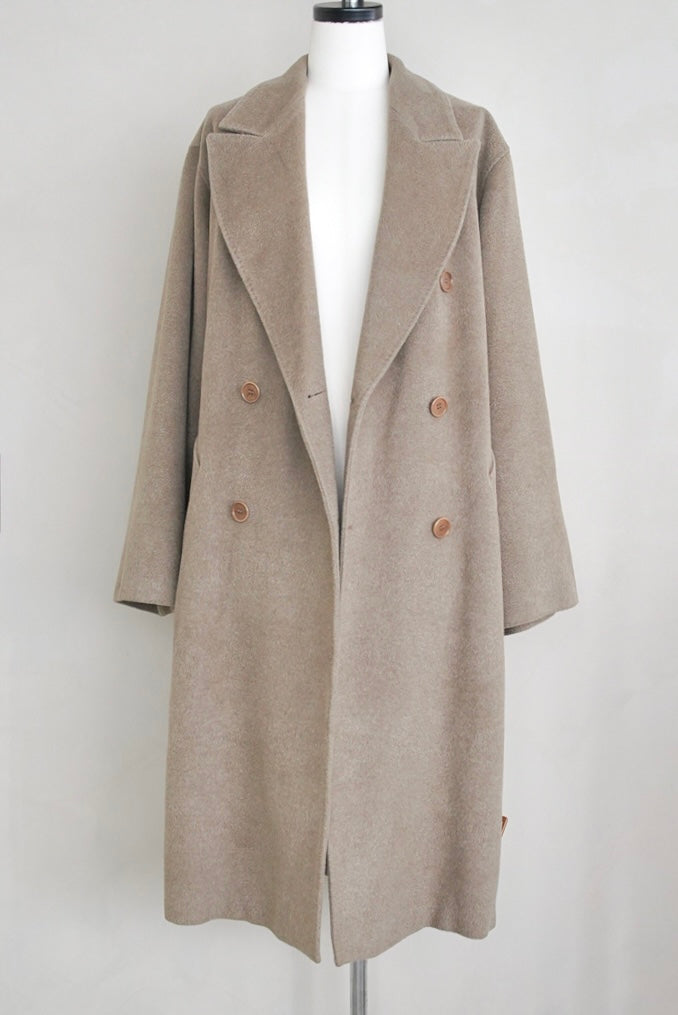 Early 2000s Max Mara, belted short hair long coat