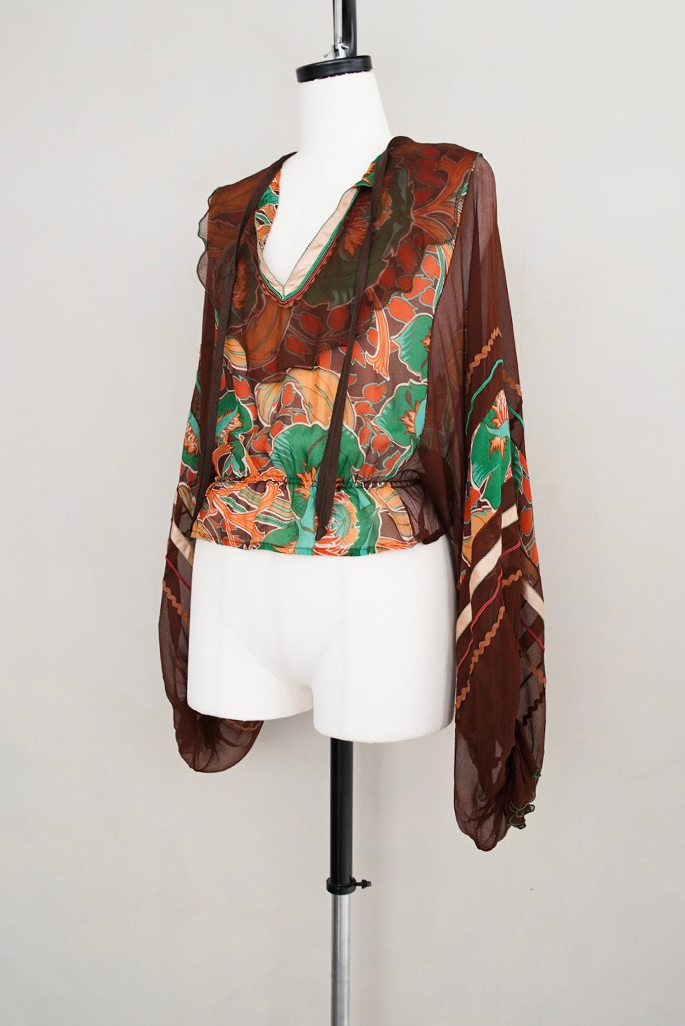 1970s London Vintage, liberty made couture blouse