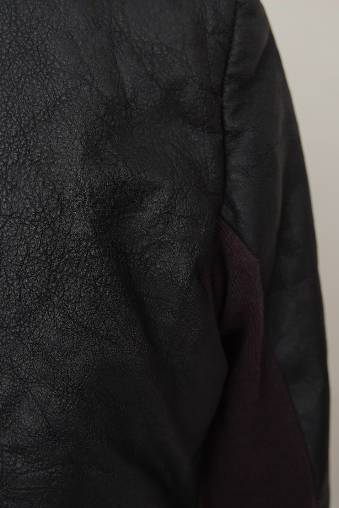 2000s Rick Owens, stone wash leather puffer down jacket