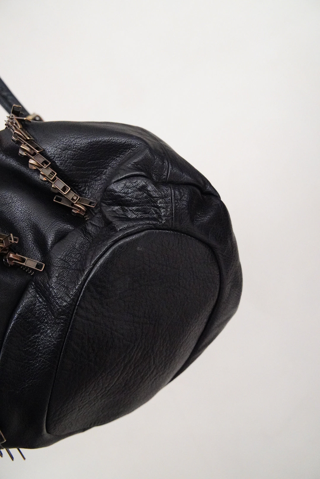 1990s anonymous, full zip leather bag