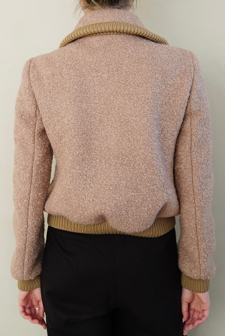2000s Prada, curly wool studium blouson