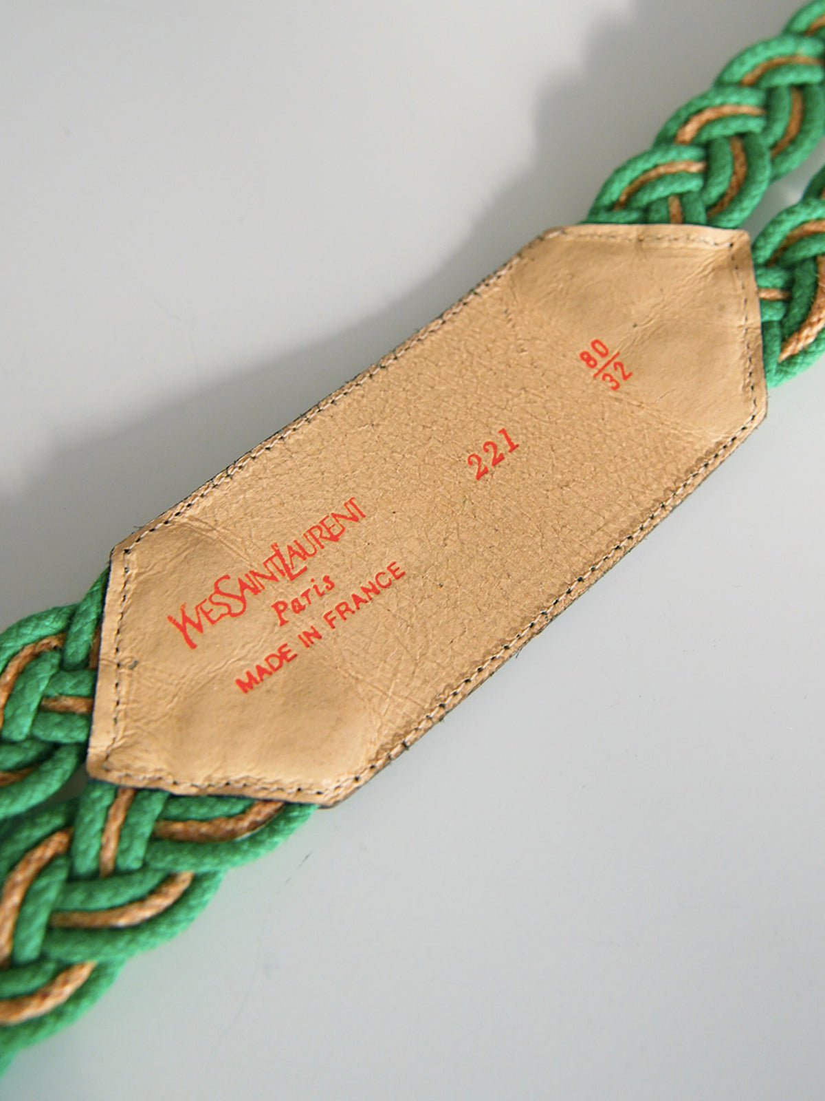 1980s Yves Saint Laurent, woven fringe leather belt