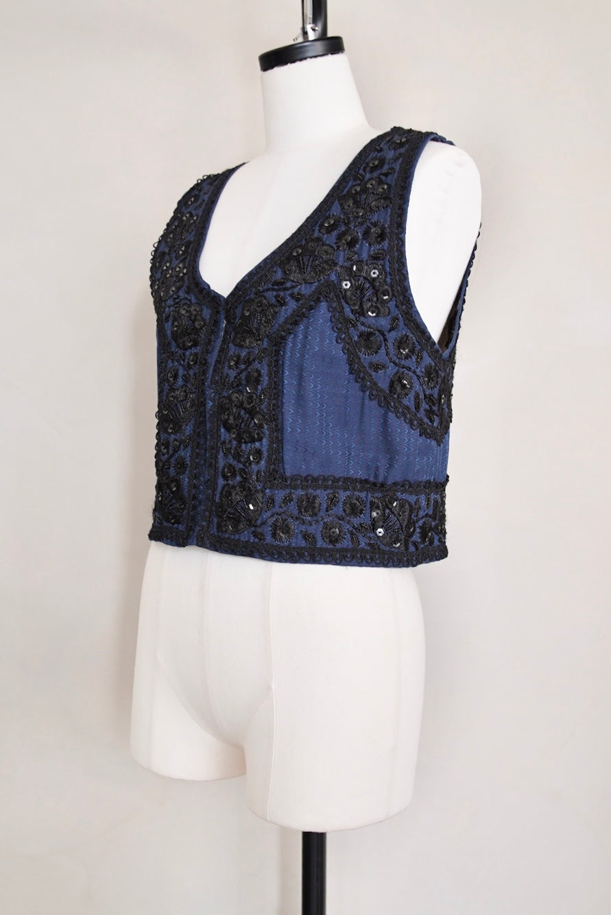 1960s Vintage, embroidered bijou vest