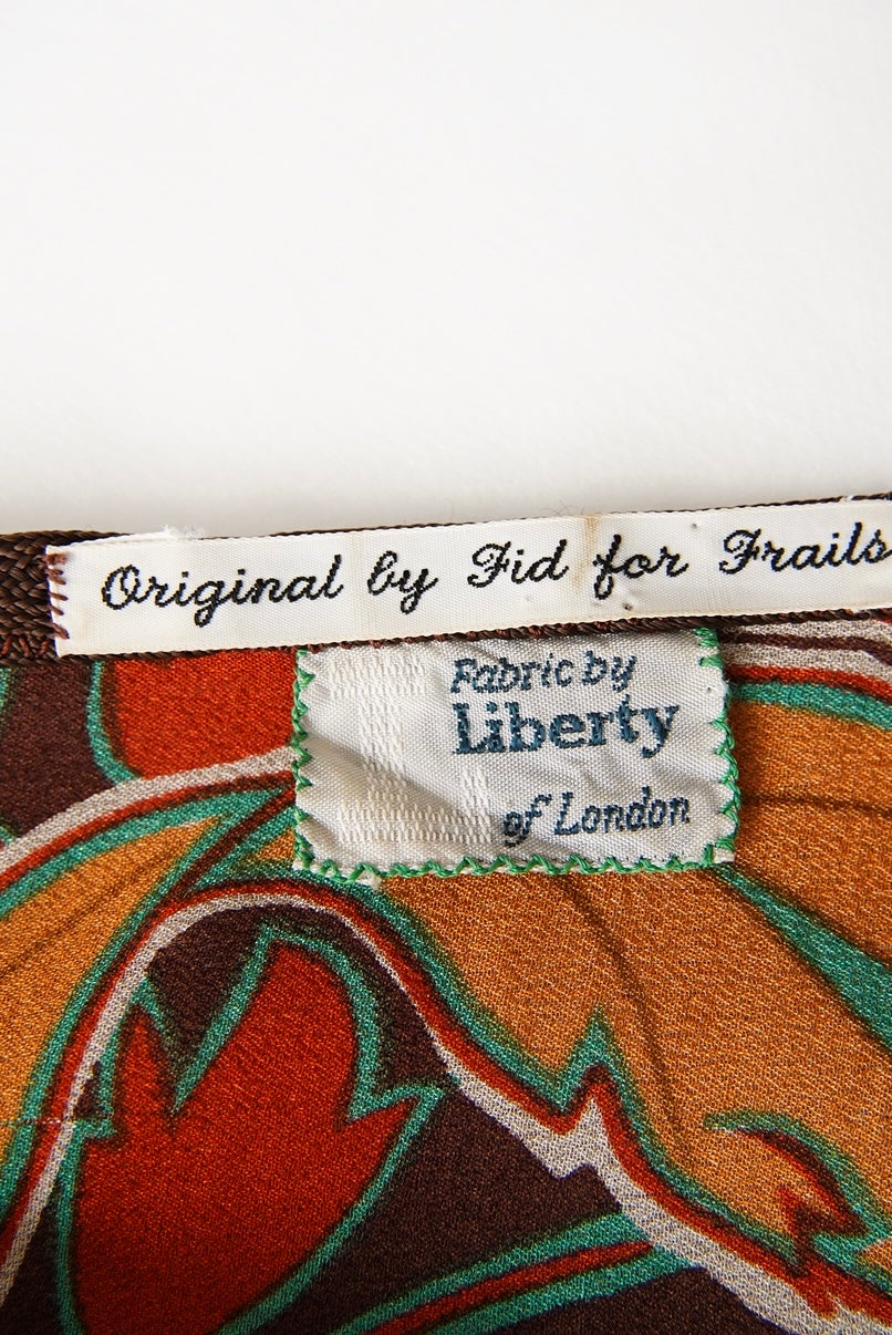 1970s London Vintage, liberty made couture blouse