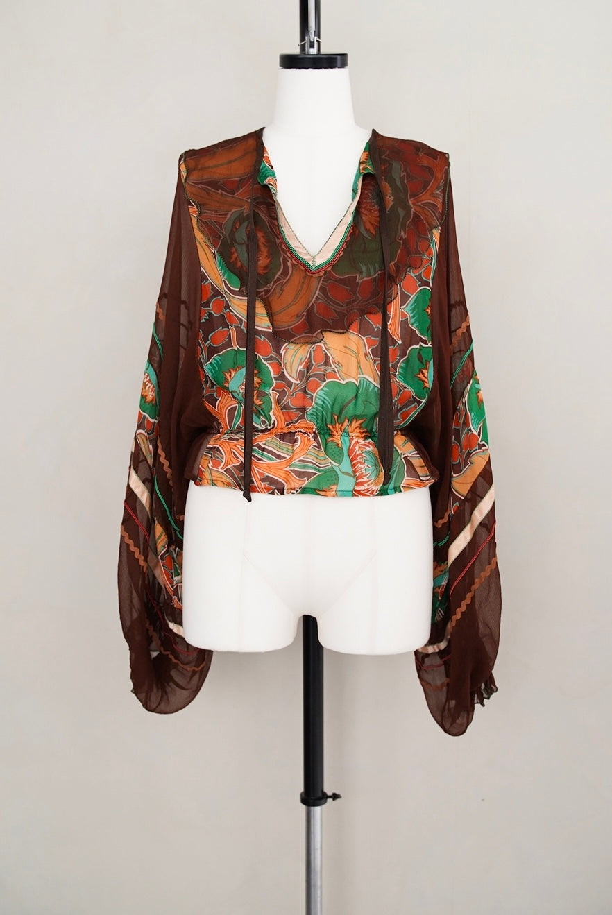 1970s London Vintage, liberty made couture blouse