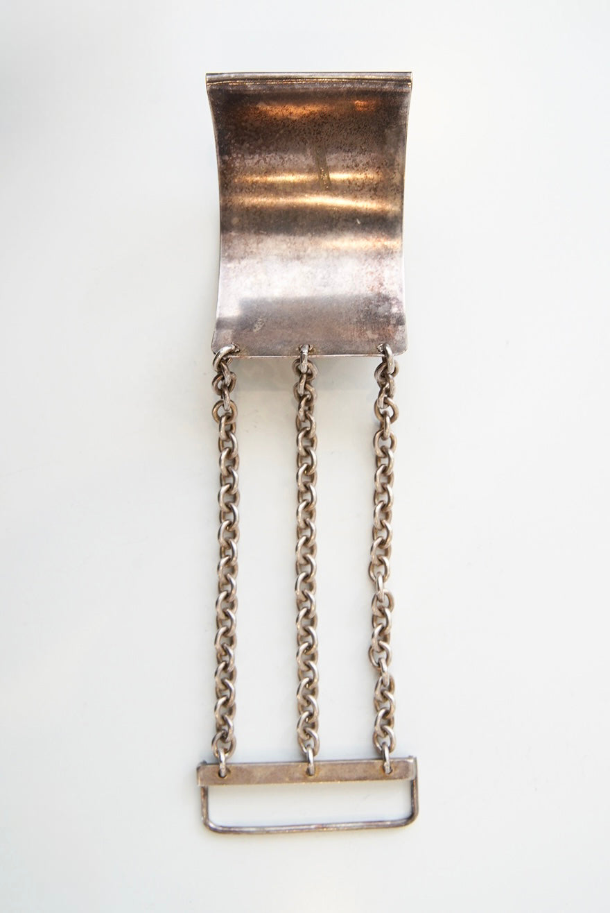 1960-70s Jacob Hull from Denmark, ceramic face chain bracelet