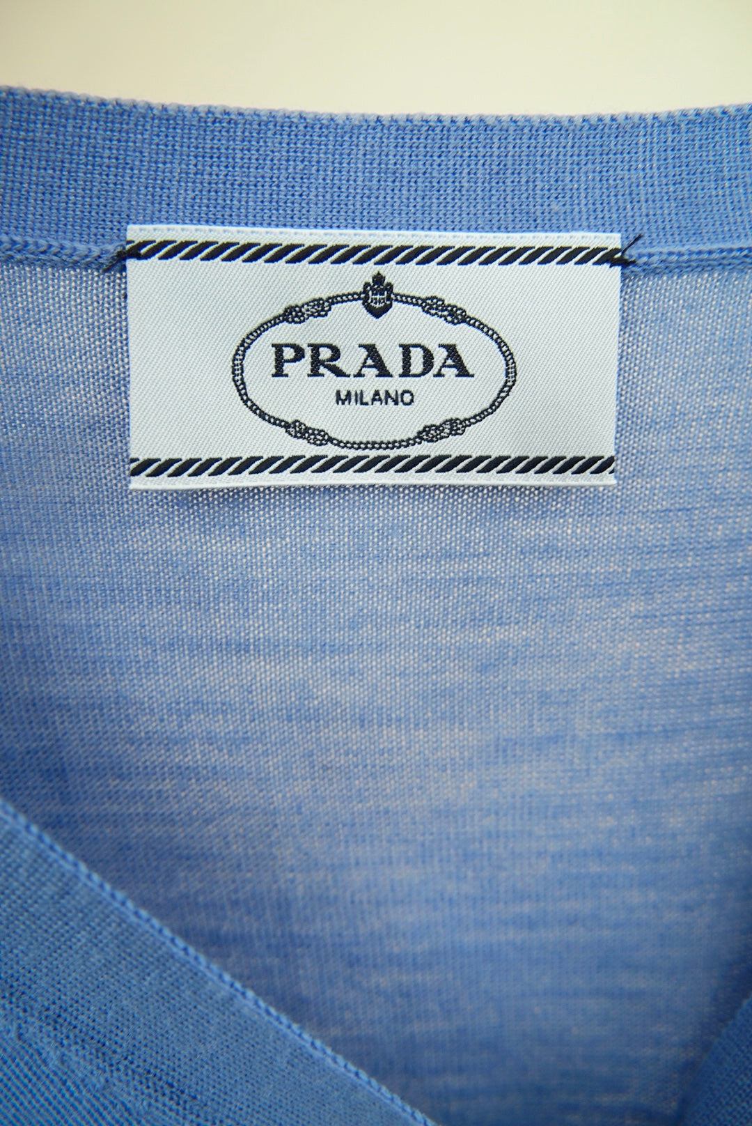 2000s Prada, knit cardigan in blue
