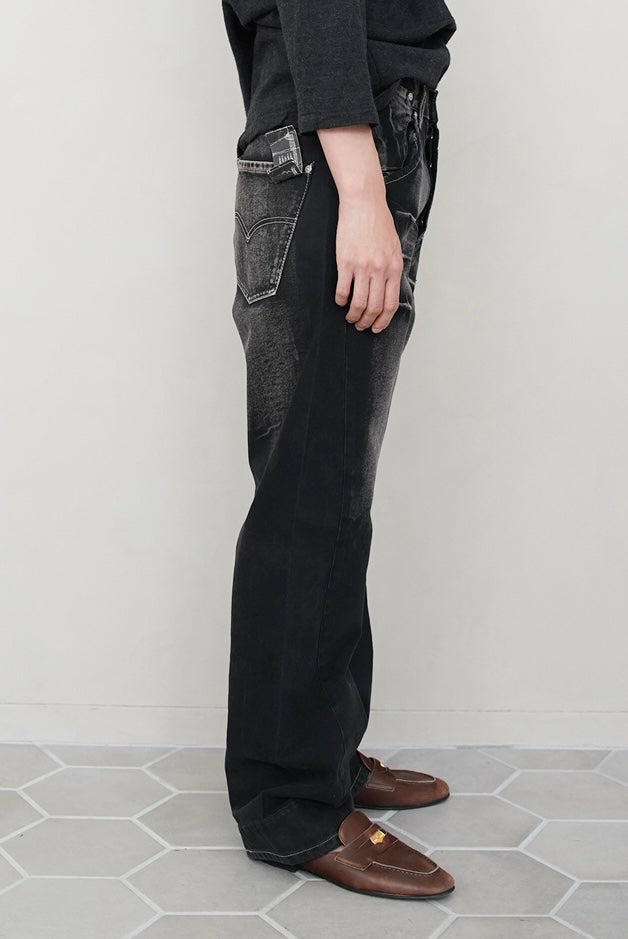 1990s Euro Levi's, black faded denim
