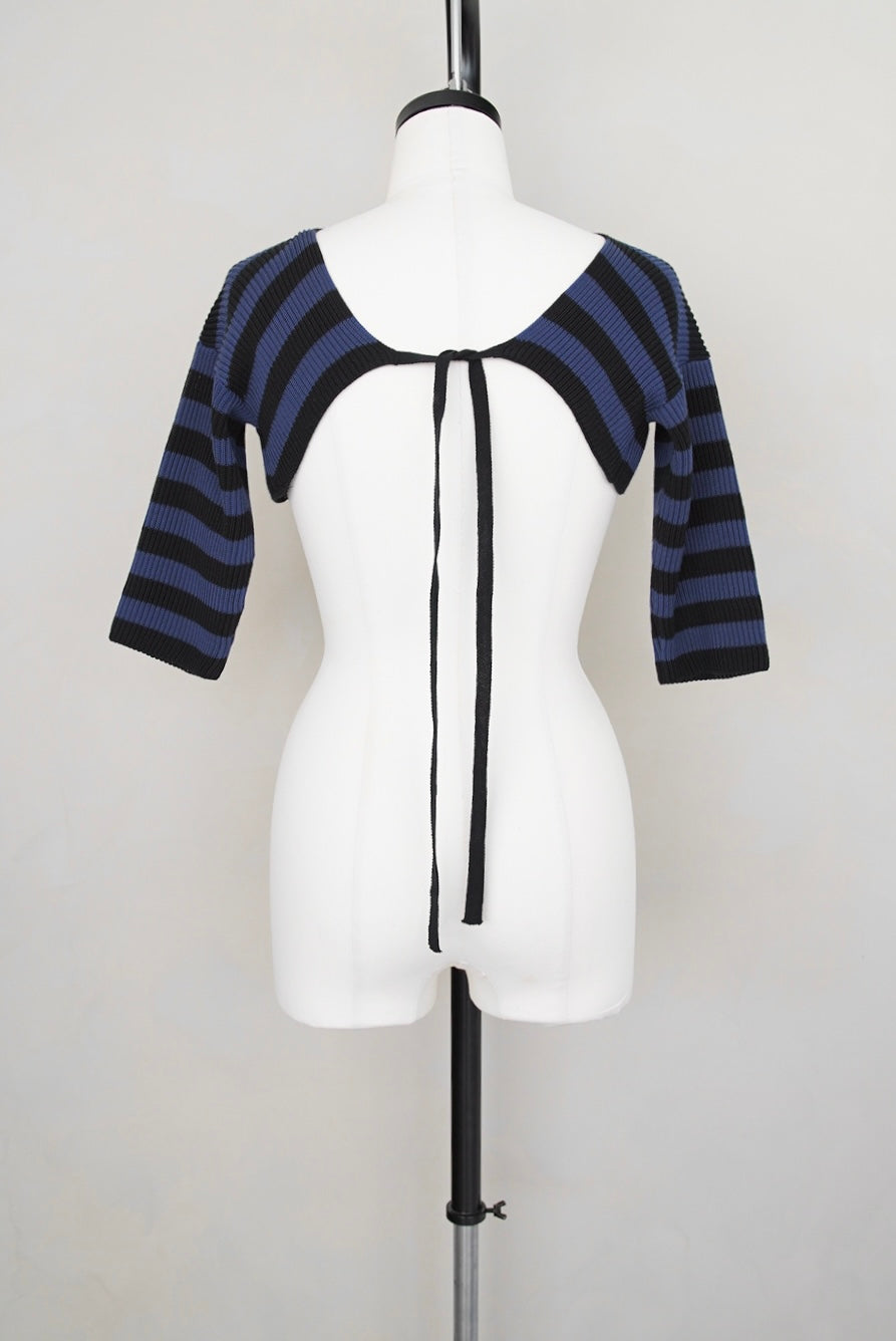 2000s Prada, short border bolero top