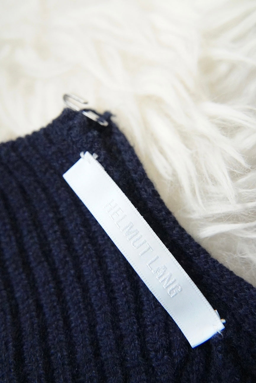 00s Helmut Lang, rib knit allinone in navy
