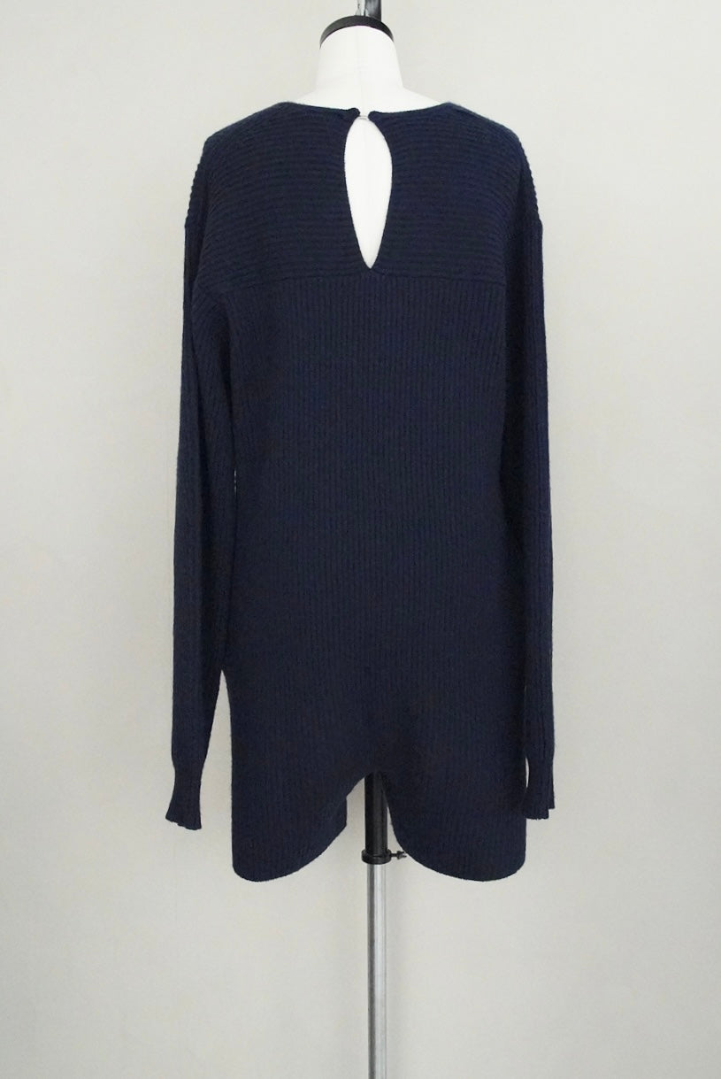 00s Helmut Lang, rib knit allinone in navy