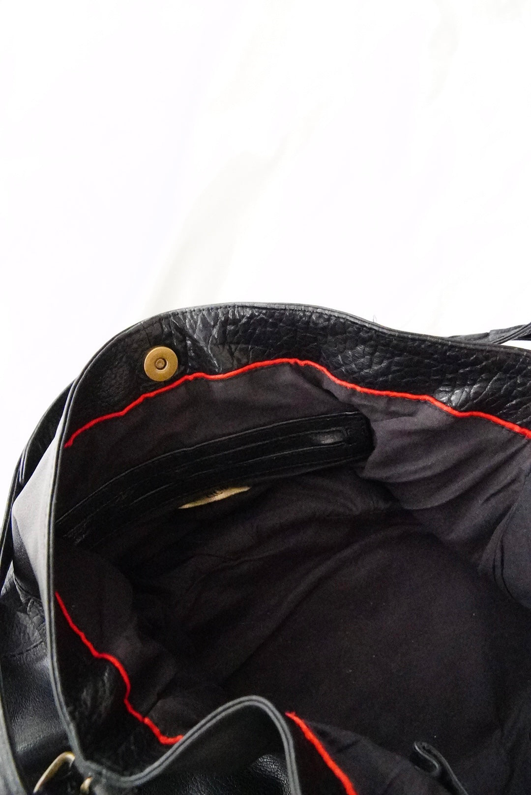 1990s anonymous, full zip leather bag