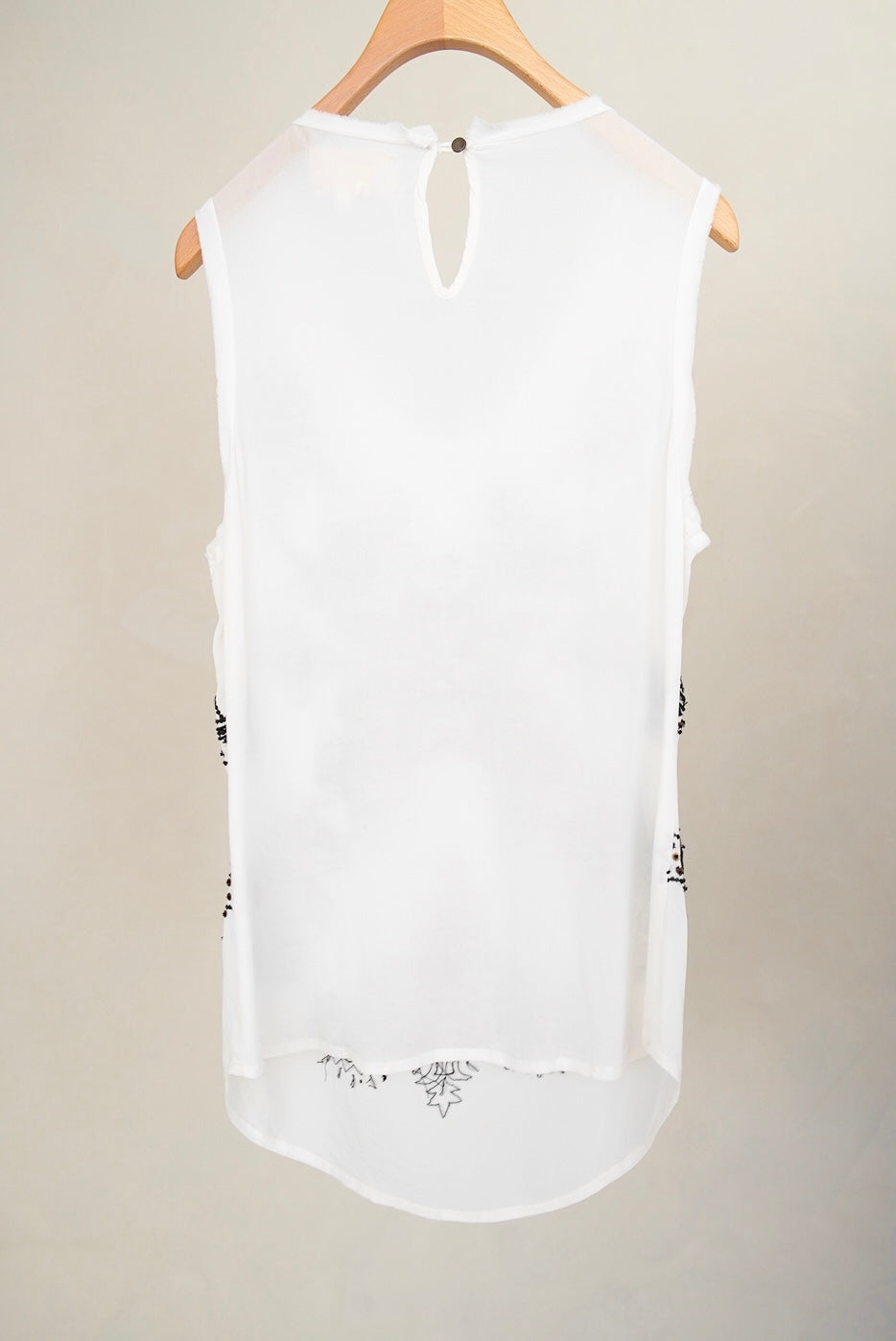 2000s Euro, beaded chiffon top