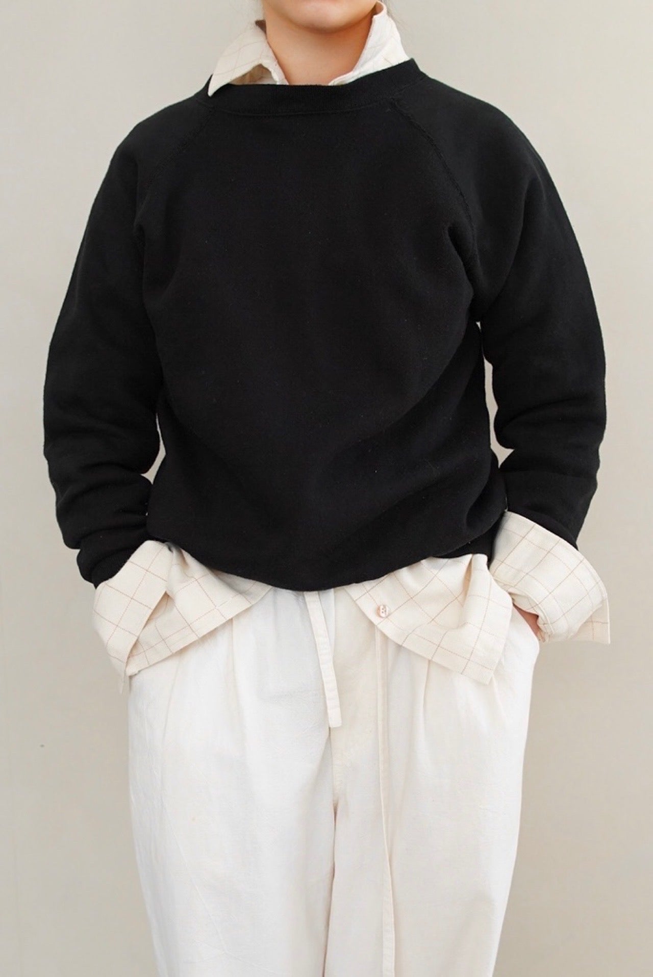 1980s Sweat in black