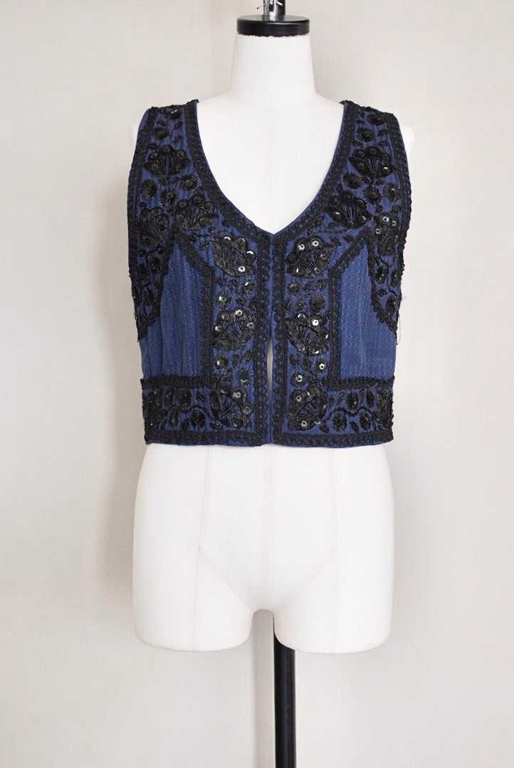 1960s Vintage, embroidered bijou vest