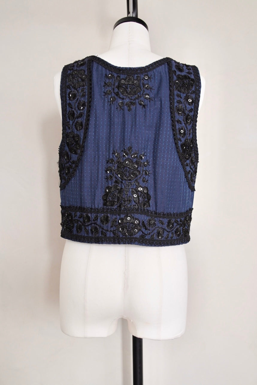 1960s Vintage, embroidered bijou vest