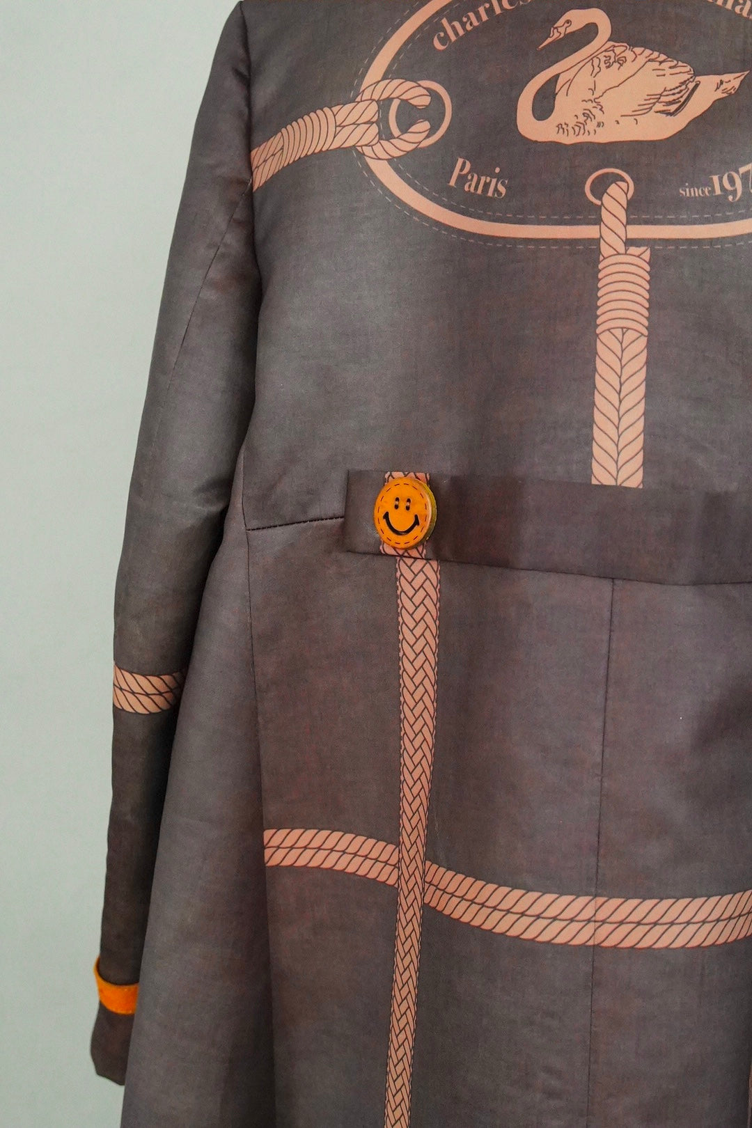 1990-2000s Charles Anastase, trompe-l'oeil bonding coat
