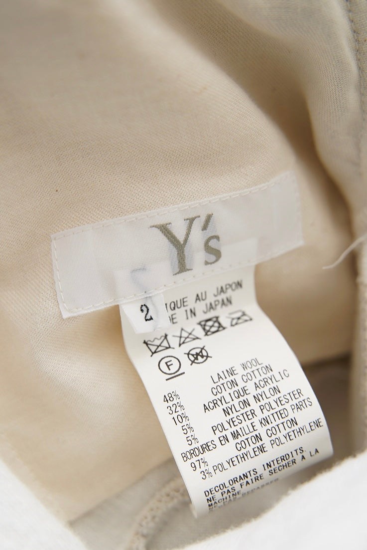 Early 2000s Y's, random patchworked sweat skirt