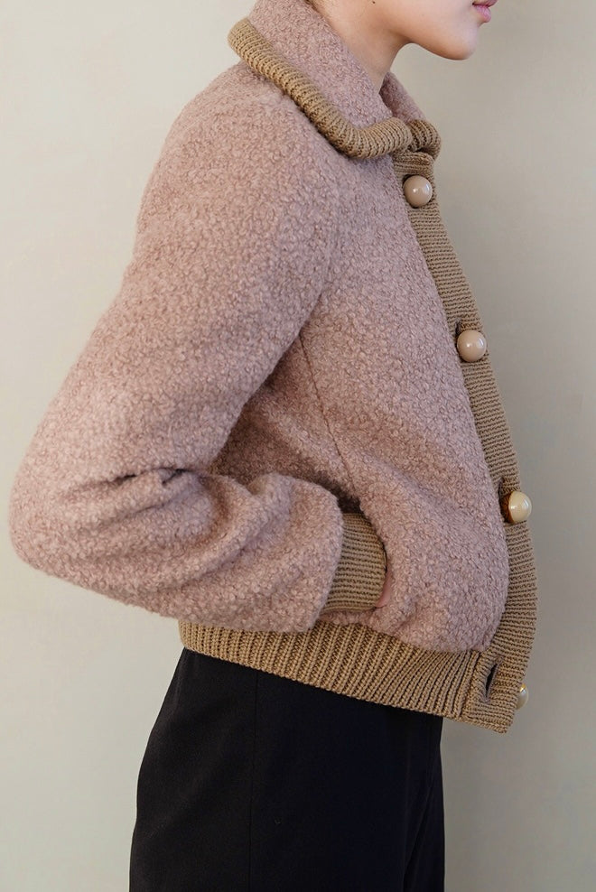 2000s Prada, curly wool studium blouson