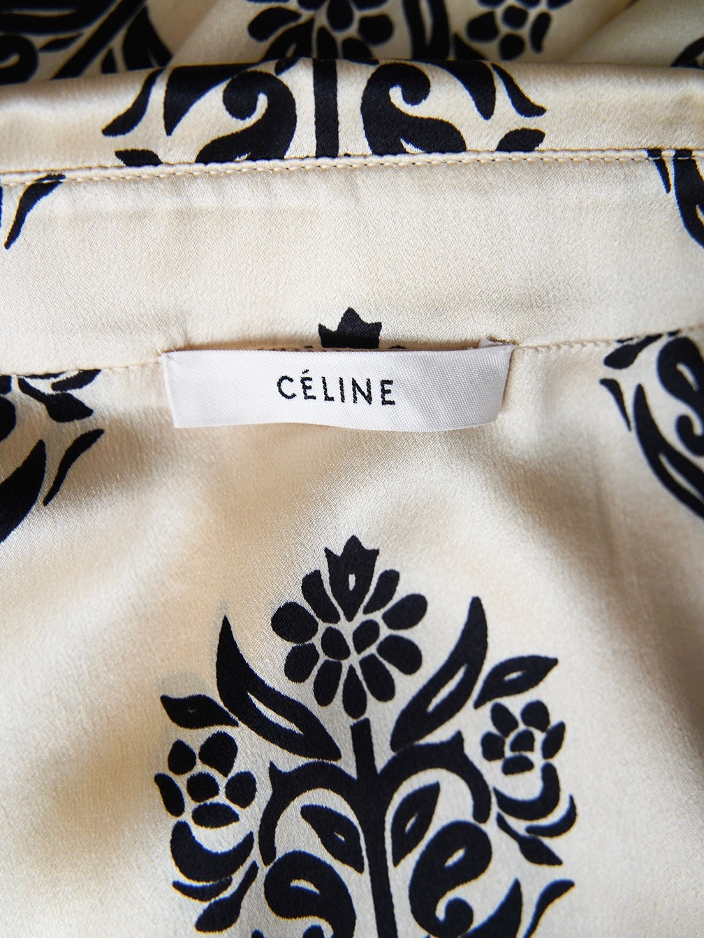 2013 Pre Fall Celine by Phoebe Philo, damask pattern shirt