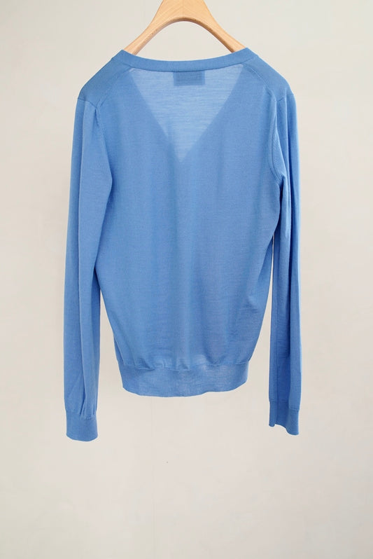 2000s Prada, knit cardigan in blue