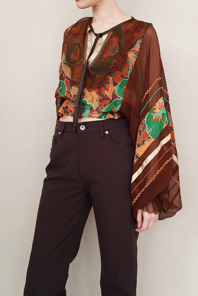 1970s London Vintage, liberty made couture blouse