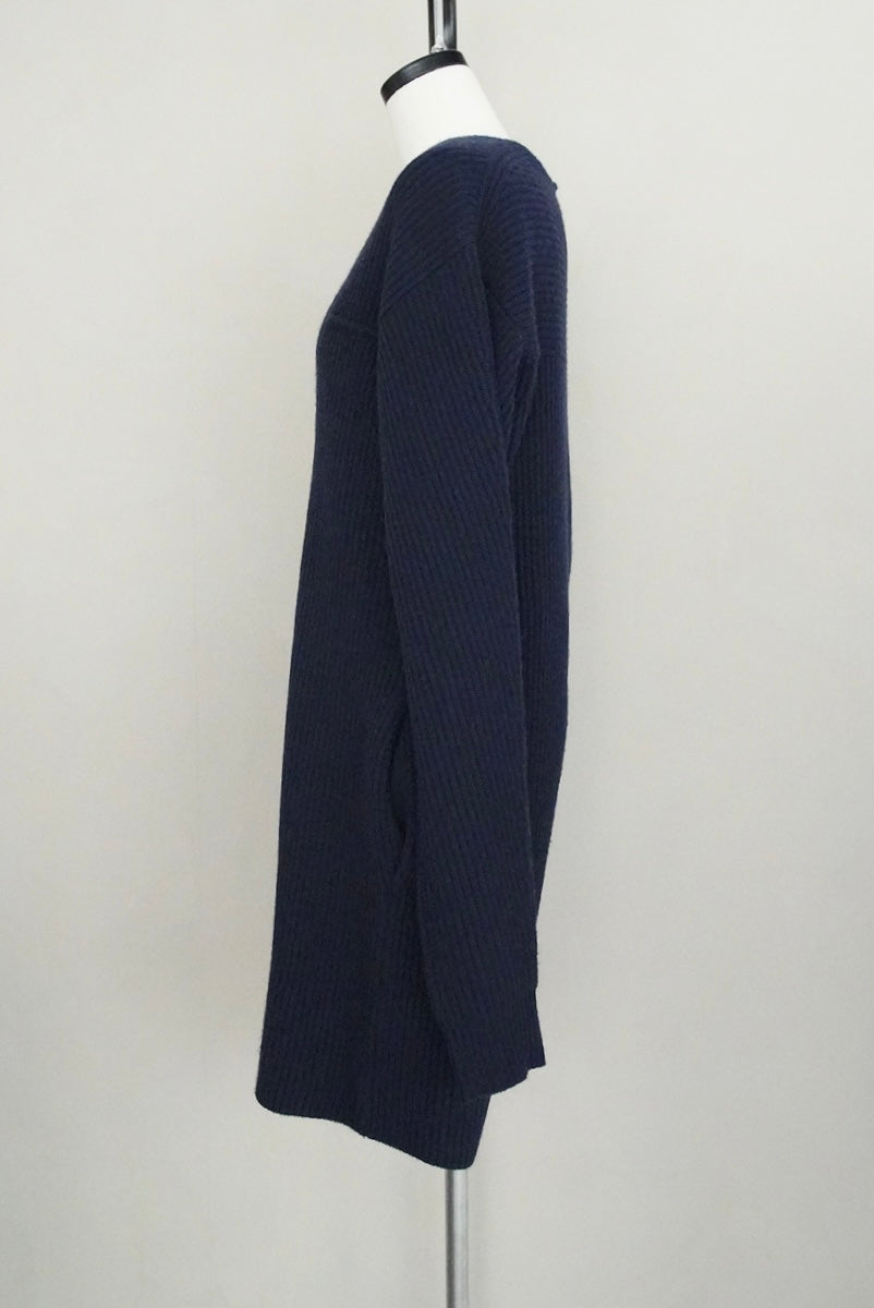 00s Helmut Lang, rib knit allinone in navy