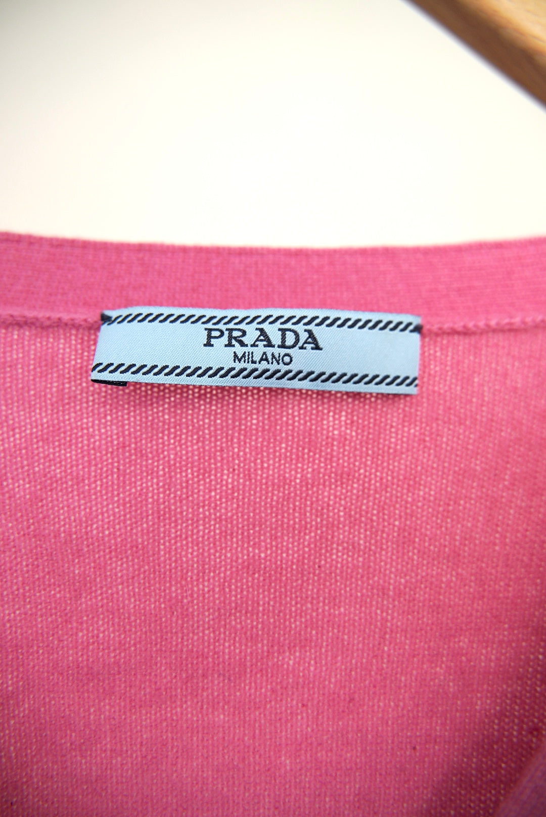2000s Prada, cashmere cardigan in pink