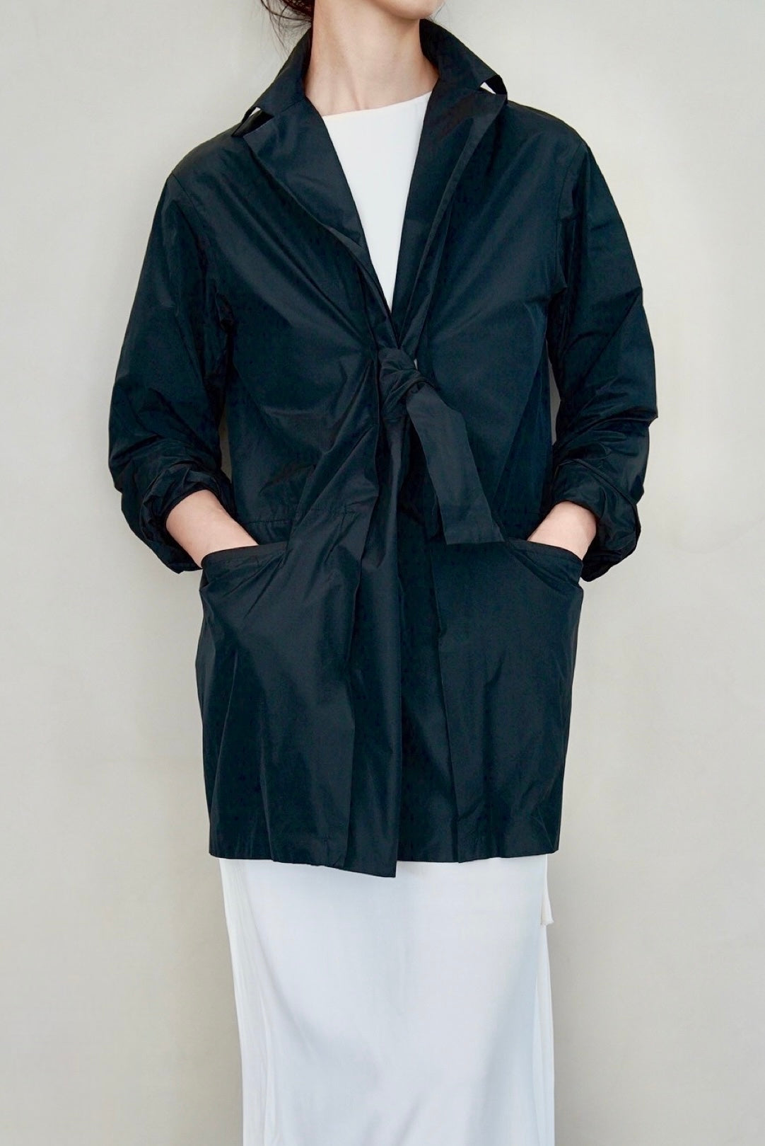 1990s Jil Sander, front knot nylon jacket