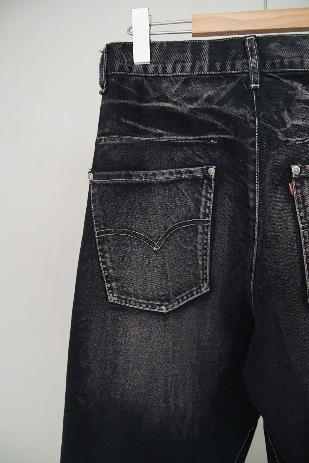 1990s Euro Levi's, black faded denim