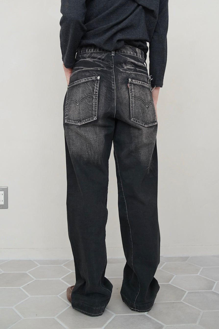 1990s Euro Levi's, black faded denim