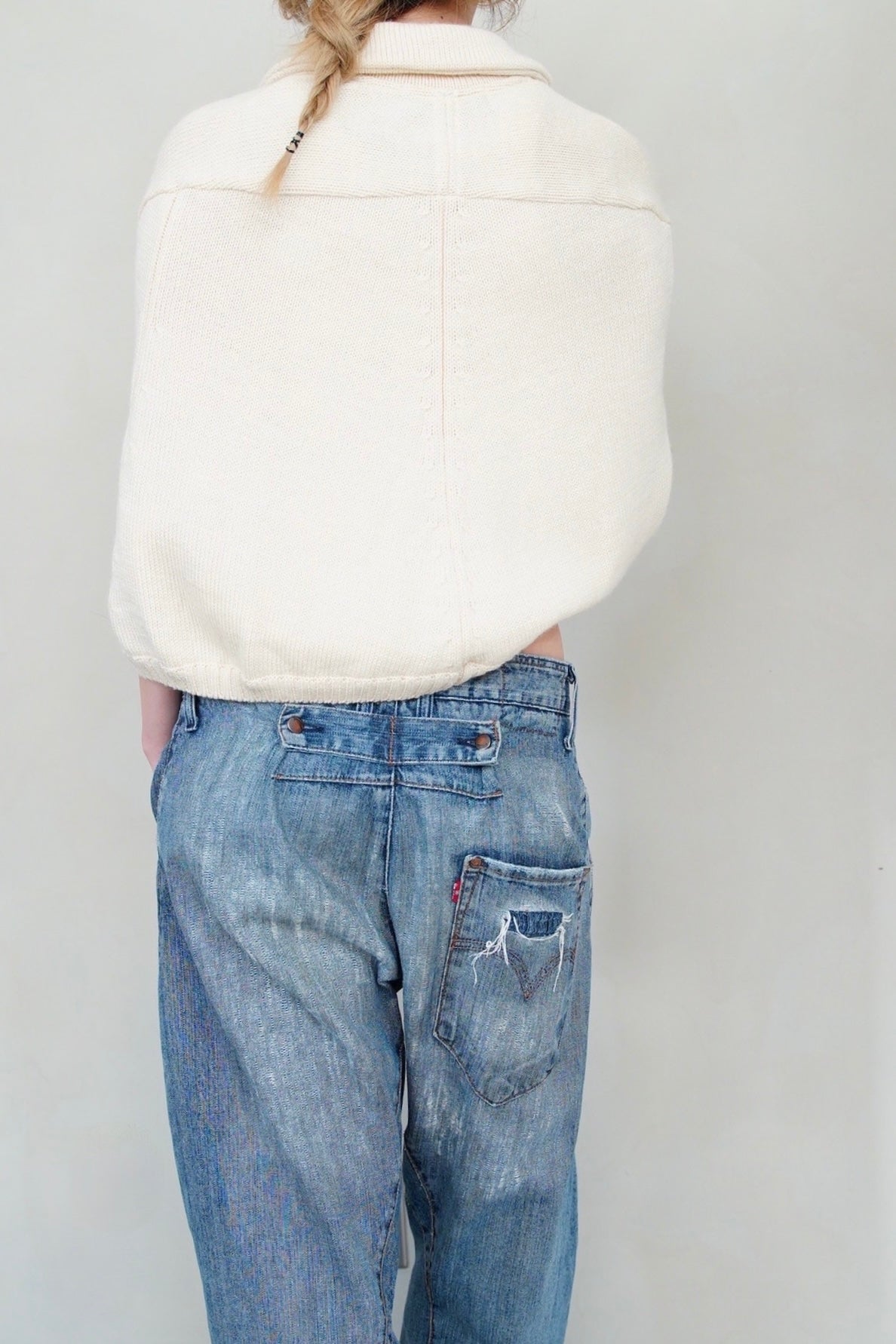 AD2000 Comme des Garçons, zip up knit poncho