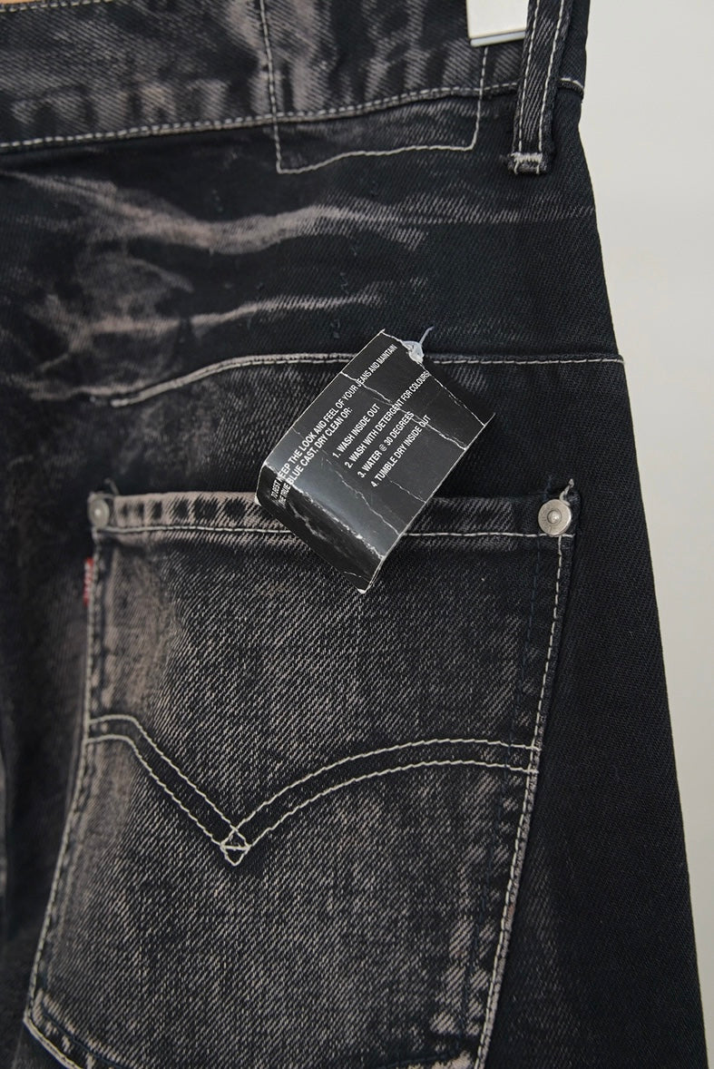 1990s Euro Levi's, black faded denim