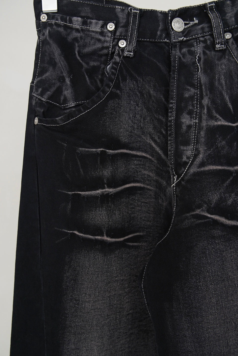 1990s Euro Levi's, black faded denim