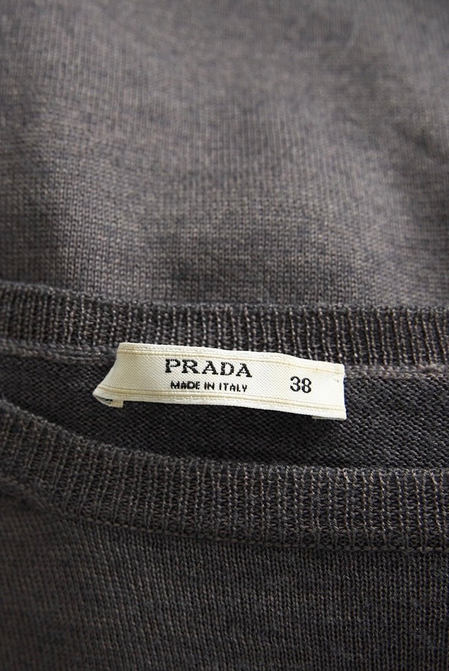2000s Prada, half sleeves knit top