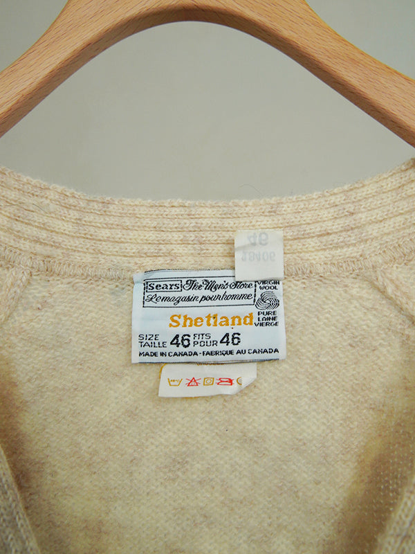 1970s Shetland wool knit cardigan
