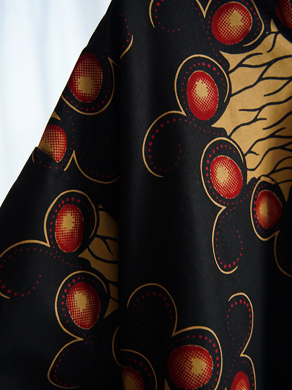 1980s African Vintage, batik printed over pullover top