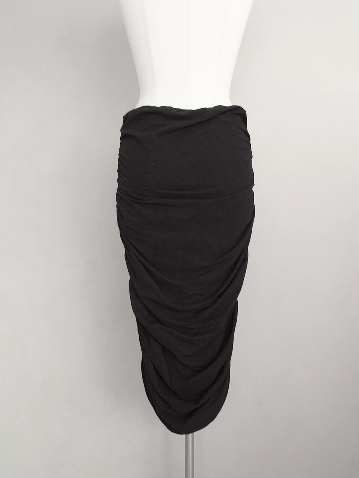 2000s jersey fabric drape skirt