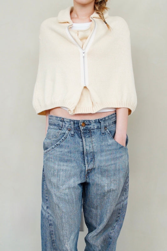 AD2000 Comme des Garçons, zip up knit poncho