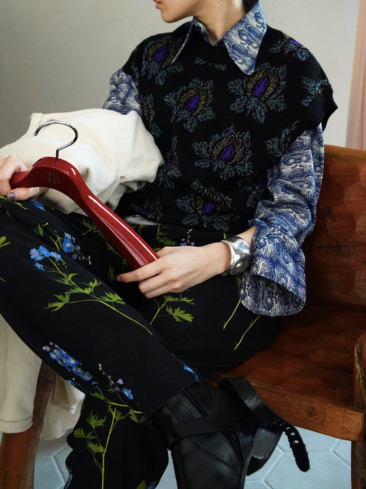 2000s Dries Van Noten, jacquard knit vest