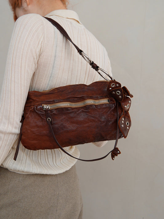 2000s Miu Miu, leather hand bag