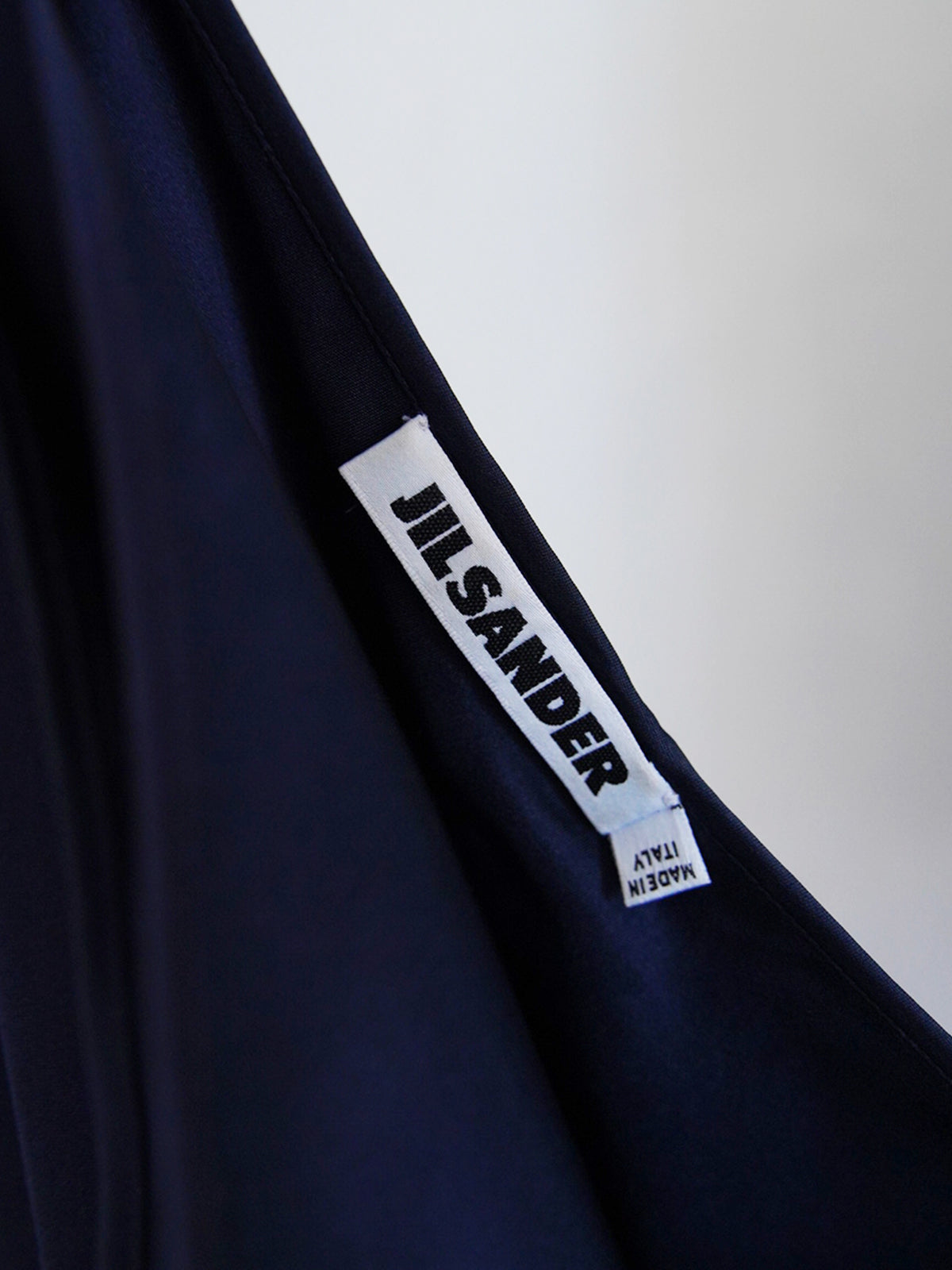 1990s Jil Sander, navy asymmetry silk cami top